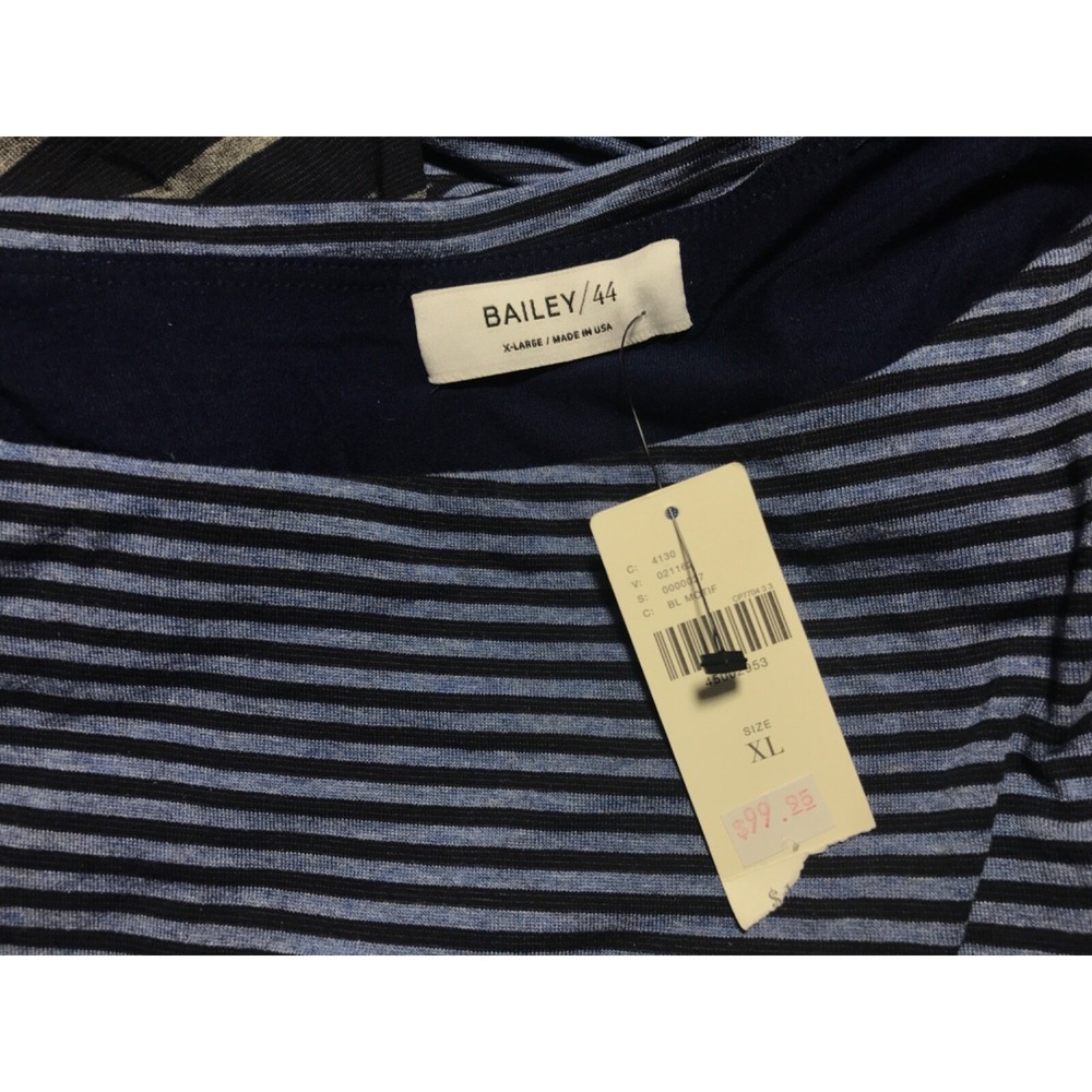 NWT Anthropologie Bailey 44 Beryl Bandage Dress XL Blue‎ Striped Jersey Layered - Picture 9 of 16